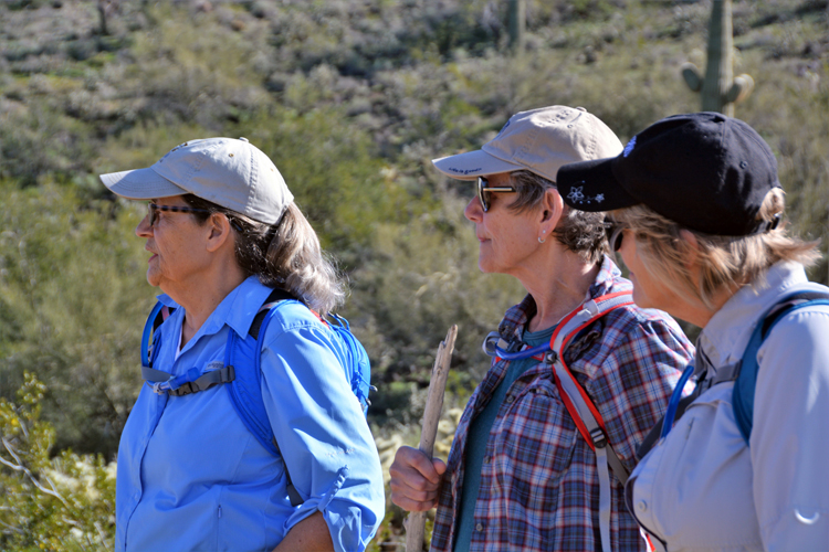 11 gals hiking